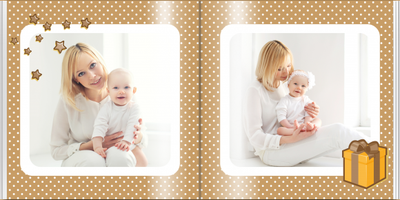 Čokoládové album děťátka fotokniha, 20x20 cm