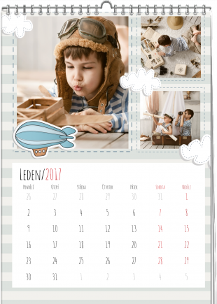 Nástěnný kalendář, Dětské dobrodružství, 30x40 A3 cm
