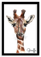 Plakát, Giraffe - černý rámeček, 20x30 cm