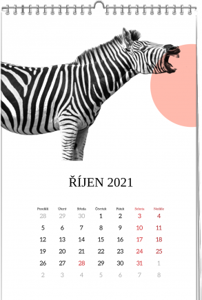 Nástěnný kalendář, Zvířata, 30x40 A3 cm