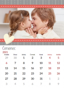 Nástěnný kalendář, Pro babičku a dědečka, 20x30 A4 cm