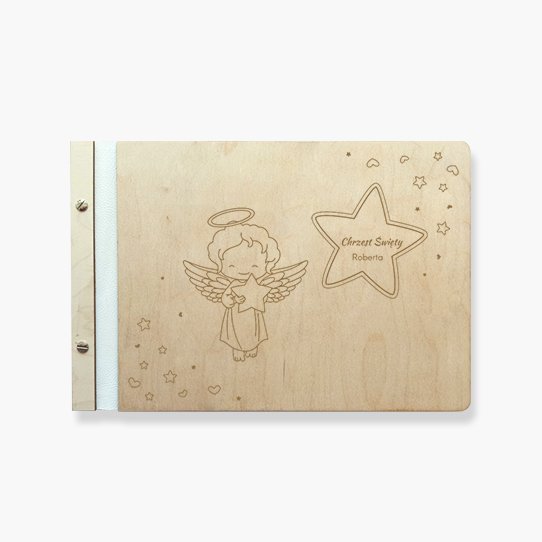 Dřevěné album Malý anděl, 34x23 cm