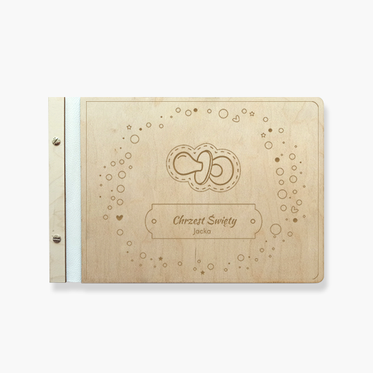 Dřevěné album Křest dítěte, 34x23 cm