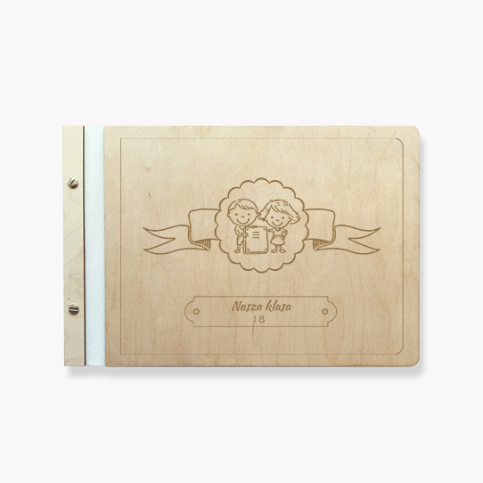 Dřevěné album Škola, 34x23 cm