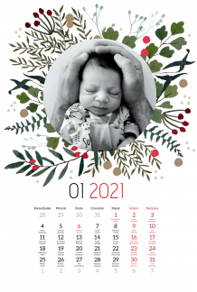 Nástěnný kalendář, Merry Xmas, 30x40 A3 cm