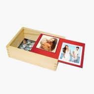 Dřevěná krabička, Zamilovaní, 12x17 cm