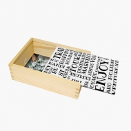 Dřevěná krabička, Cestování, 12x17 cm