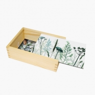 Dřevěná krabička, Rostlinná, 12x17 cm