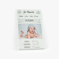 Obraz, Rodný list modrý, 20x30 cm