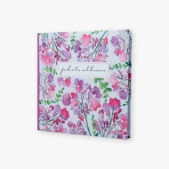 Fotoalbum Flowerbed watercolour pink - 200 fotografií, 21x22 cm