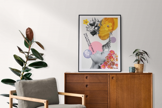 Plakát, Kytice pro maminku - koláž, 21x30