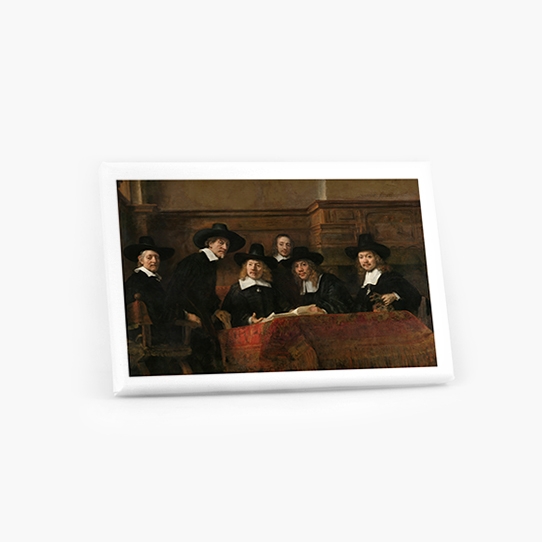 Obrázek, Syndics of the Clothiers' Guild, Rembrandt van Rijn, 1662, 30x20 cm