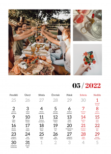 Nástěnný kalendář, Chytej vzpomínky, 30x40 A3 cm