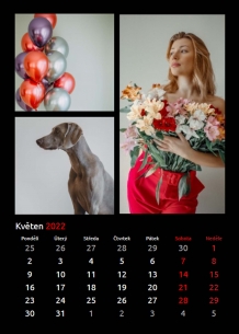 Nástěnný kalendář, Klasická elegance, 30x40 A3 cm