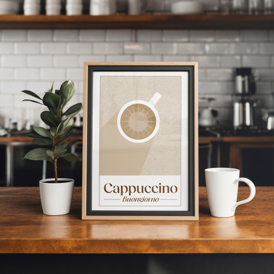 Plakát, Káva - Cappuccino, 21x30
