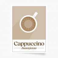Plakát, Coffee - Cappuccino, 20x30 cm