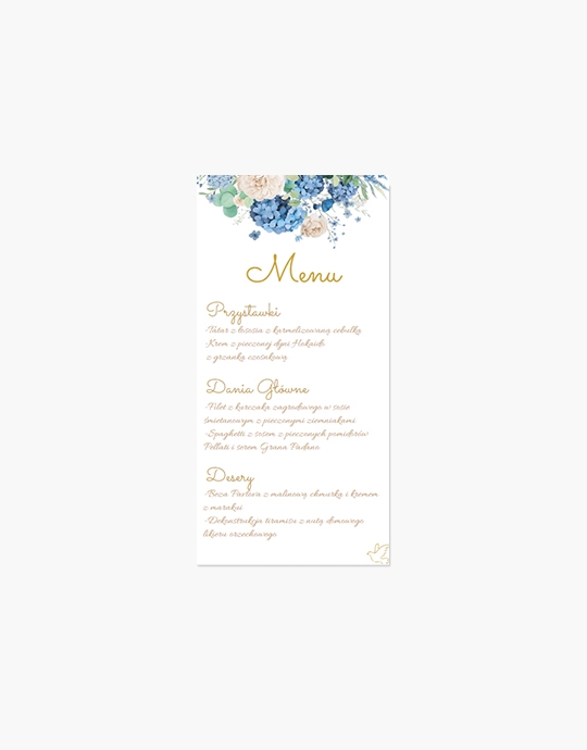 Cz_menu, Kolekce modrých květin