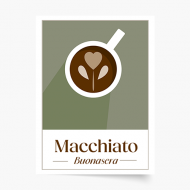 Plakát, Coffee - Macchiato, 20x30 cm