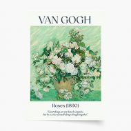Plakát, Van Gogh - Roses, 20x30 cm
