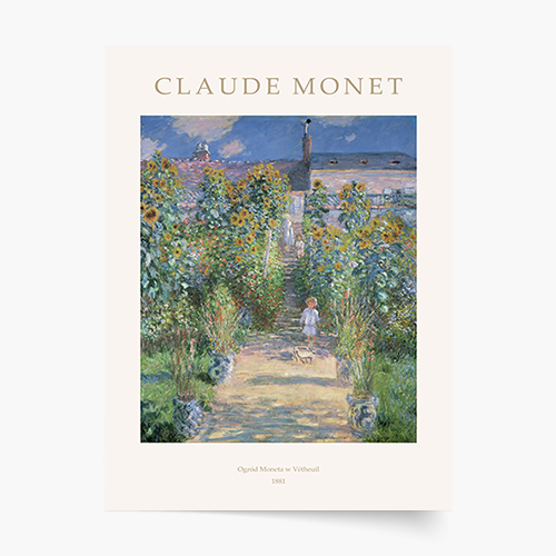 Plakát, Monet - Monetova zahrada ve Vétheuil, 30x40