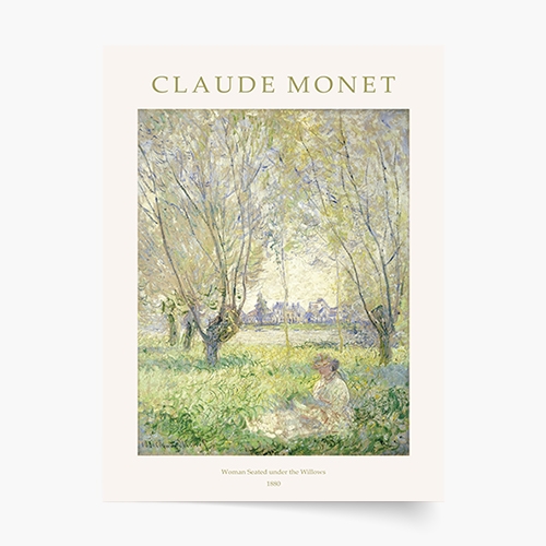 Plakát, Monet - Žena sedící pod vrbami, 30x40