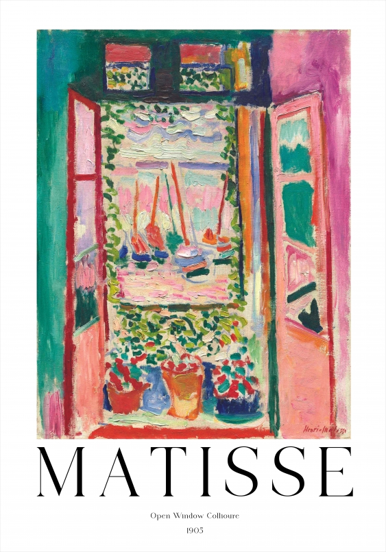 Plakát, Matisse - Otevřené okno, 30x40