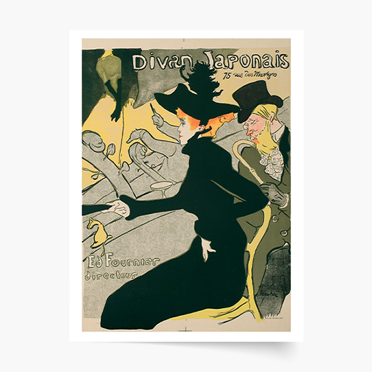 Plakát, H. Toulouse-Lautrec "Japonský Divan 75 rue des Martyrs Ed Fournier režisér", 21x30