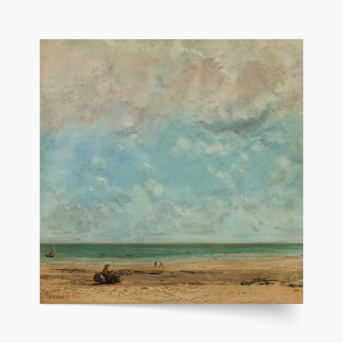 Plakát, G. Courbet "Přímořská krajina", 30x30