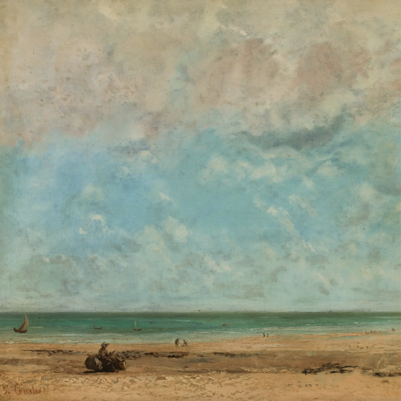Plakát, G. Courbet "Přímořská krajina", 30x30