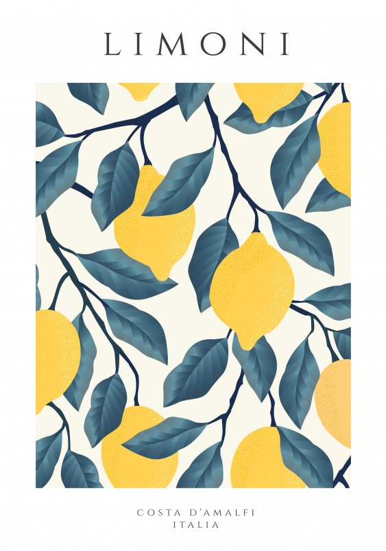 Plakát, Citrony Itálie, 21x30
