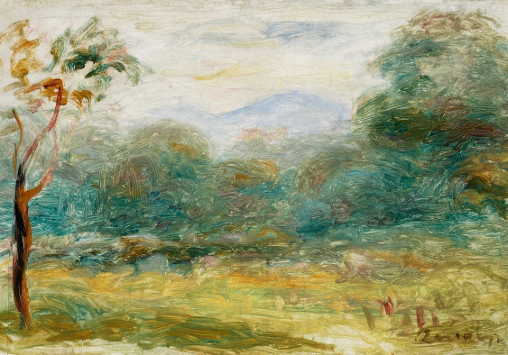 Plakát, A. Pierre-Renoir "Krajina na jihu Francie (Cagnes-sur-Mer)", 30x21