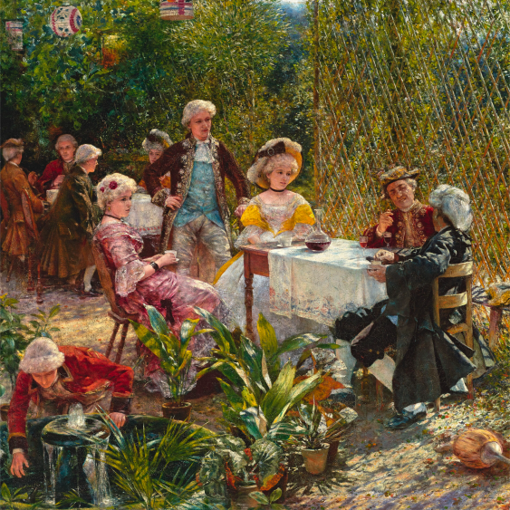 Plakát, A. Gierymski „V altánku“, 50x50