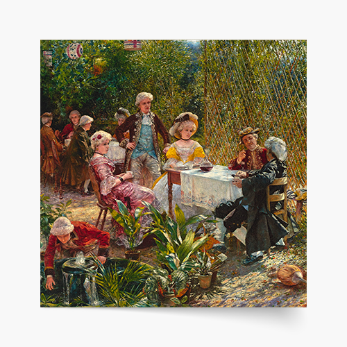 Plakát, A. Gierymski „V altánku“, 40x40
