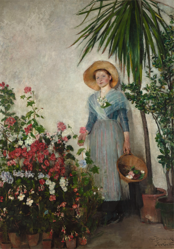 Plakát, O. Boznańska „V oranžerii“, 21x30