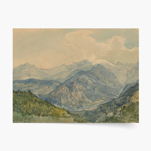 Plakát, W. Gerson „Výhled z Gęsie Szyji v Tatrách“, 40x30