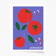 Plakát, Italská kuchyně - Pomodori, 20x30 cm