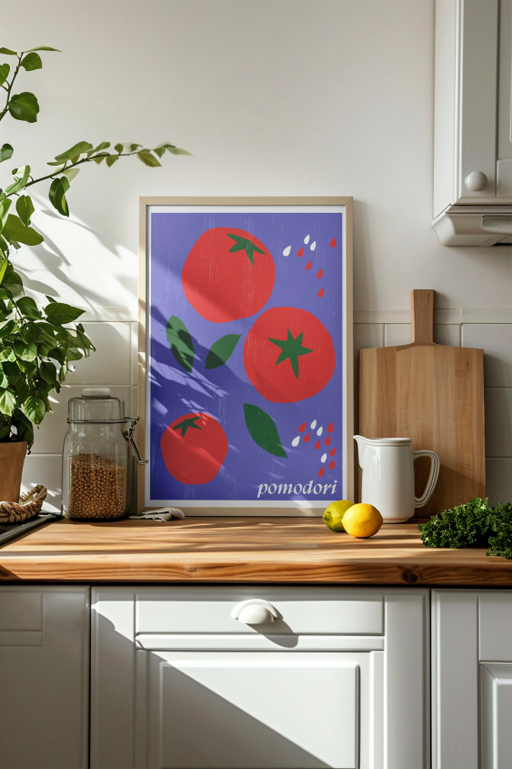 Plakát, Italská kuchyně - Pomodori, 21x30