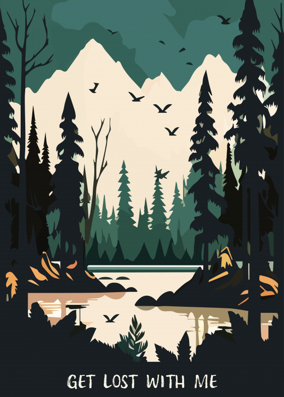 Plakát, Las: Ztrať se se mnou, 30x40