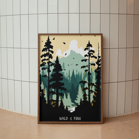 Plakát, Las: Divoké a volné, 30x40