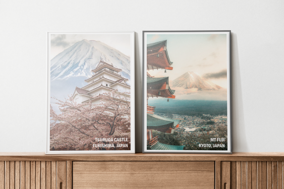 Plakát, Japonsko: Hrad Tsuruga, Fukušima, 21x30