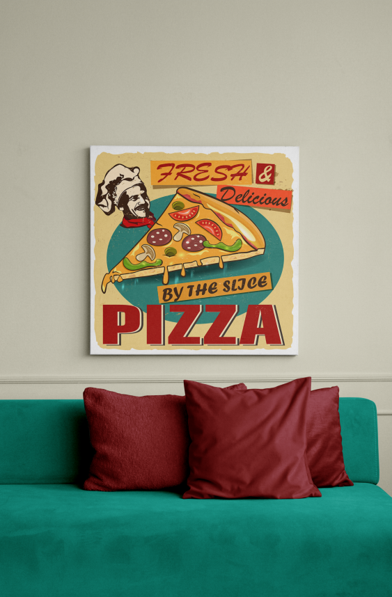 Plakát, Pizza, 70x70