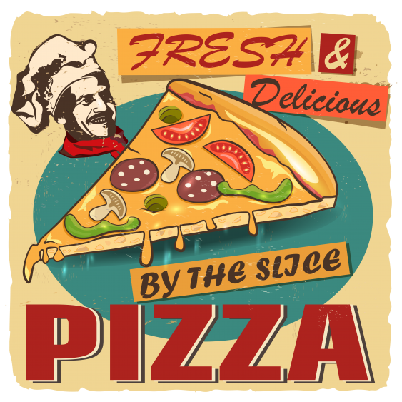 Plakát, Pizza, 70x70