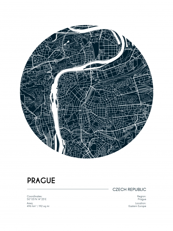 Plakát, Mapy: Praha, 21x30