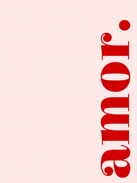 Plakát, Typografické: Amor, 30x40