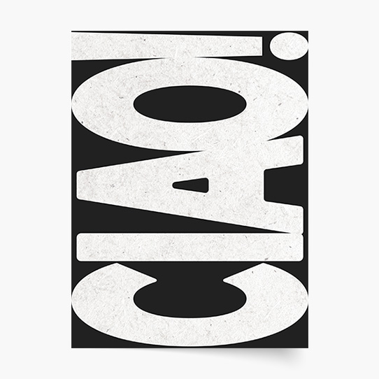 Plakát, Typografické: Ciao, 30x40