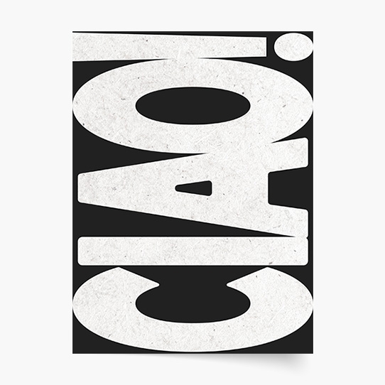 Plakát, Typografické: Ciao, 30x40