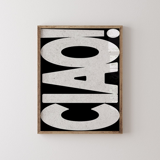 Plakát, Typografické: Ciao, 30x40