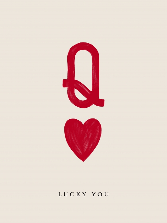 Plakát, Typografické: Q Lucky You, 30x40
