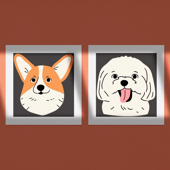Plakát, Psi: Corgi, 30x30