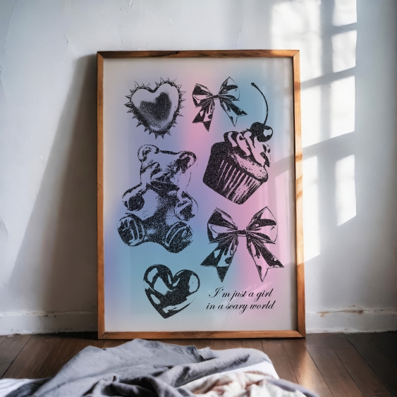 Plakát, Vintage: Jen holka, 30x40
